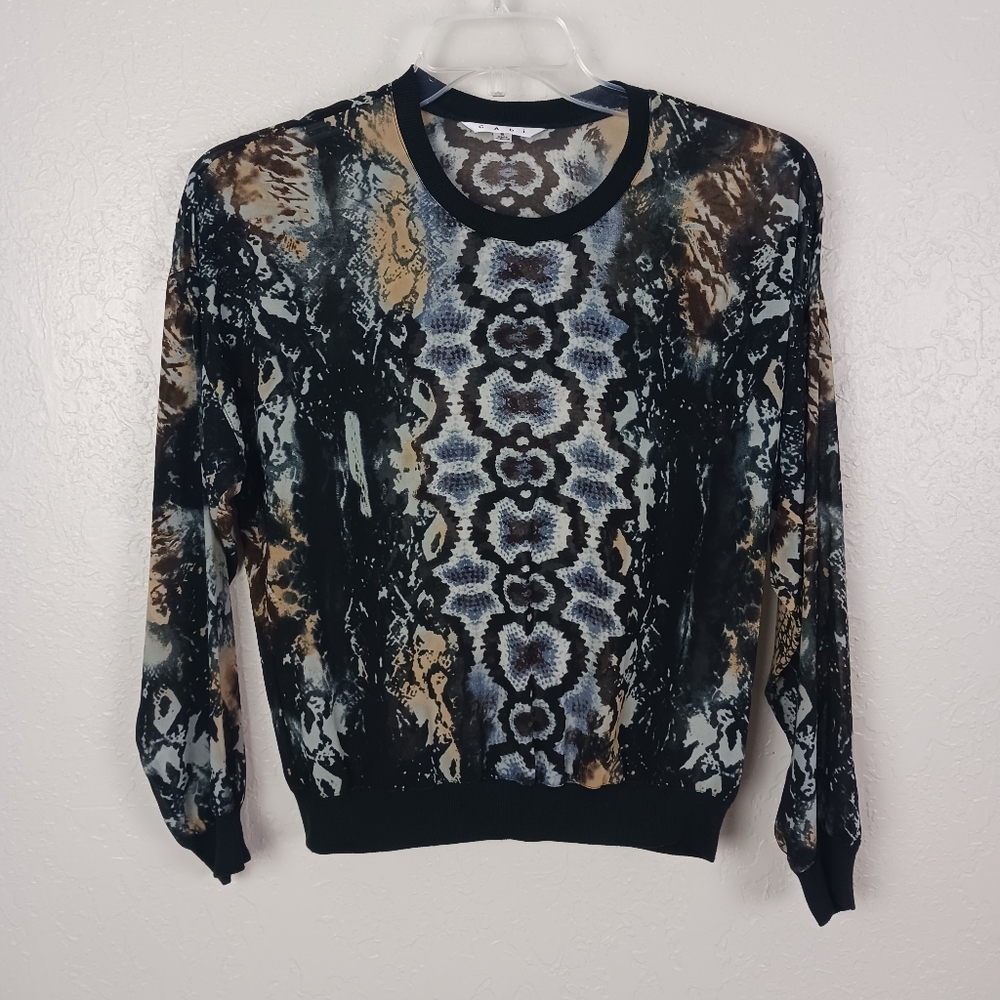 Sheer Cabi Crew Neck Top Small